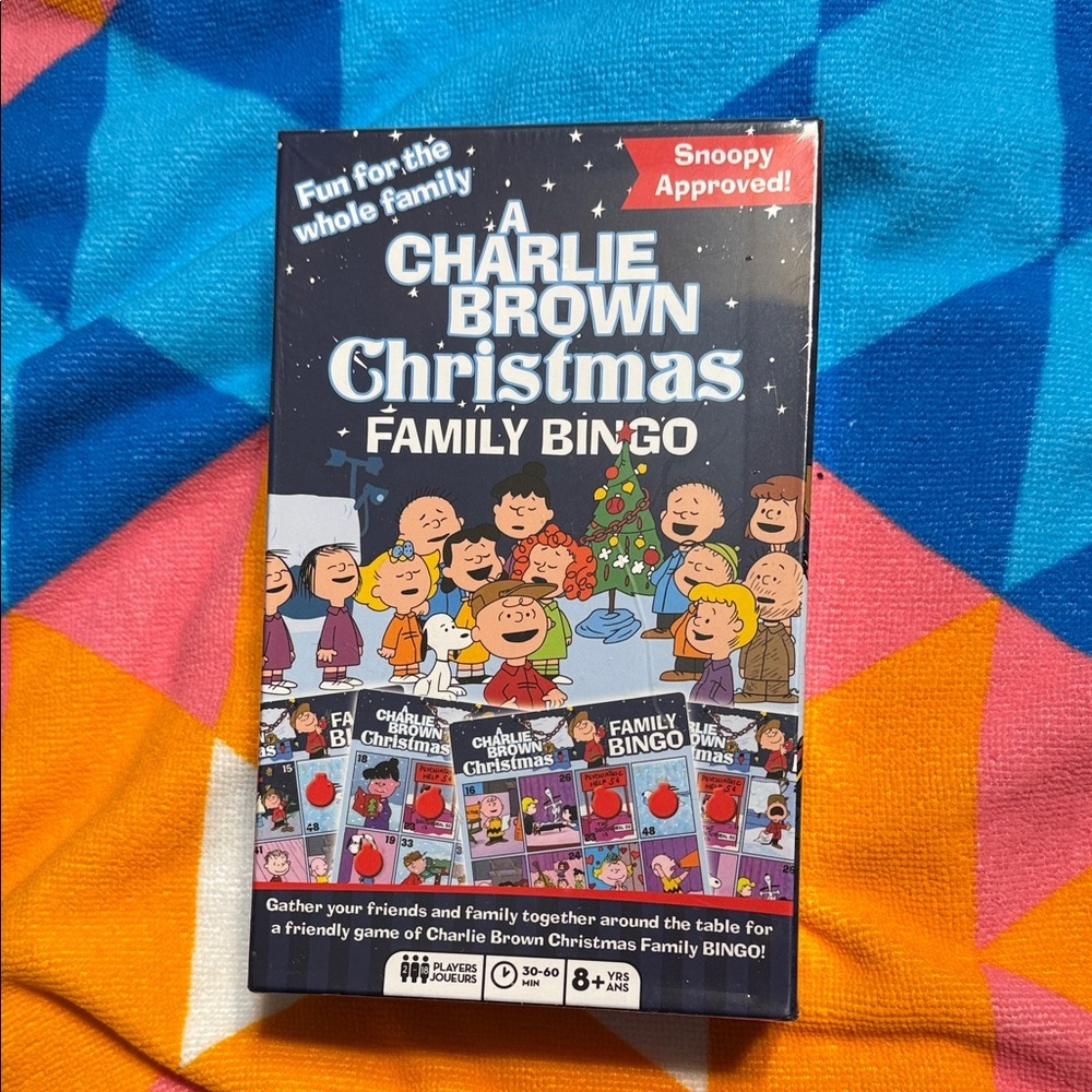 A Charlie Brown Christmas Family Bingo Game - Blue Box